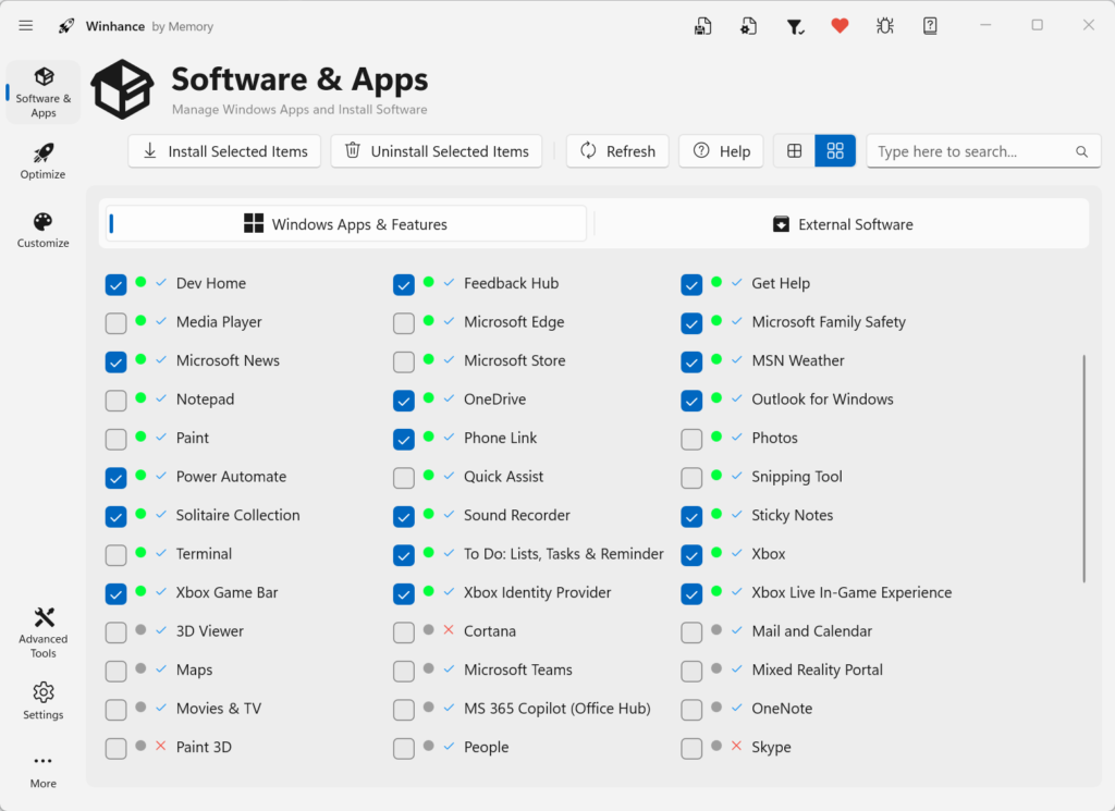 removing apps with winhance 1
