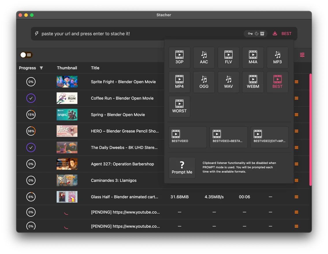 stacher version 6 0 20 yt dlp gui subscriptions and v0 t6uywe29tgvb1
