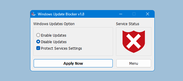 windos update blocker blocked status