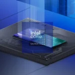 Intel NPU die with Core Ultra logo 2