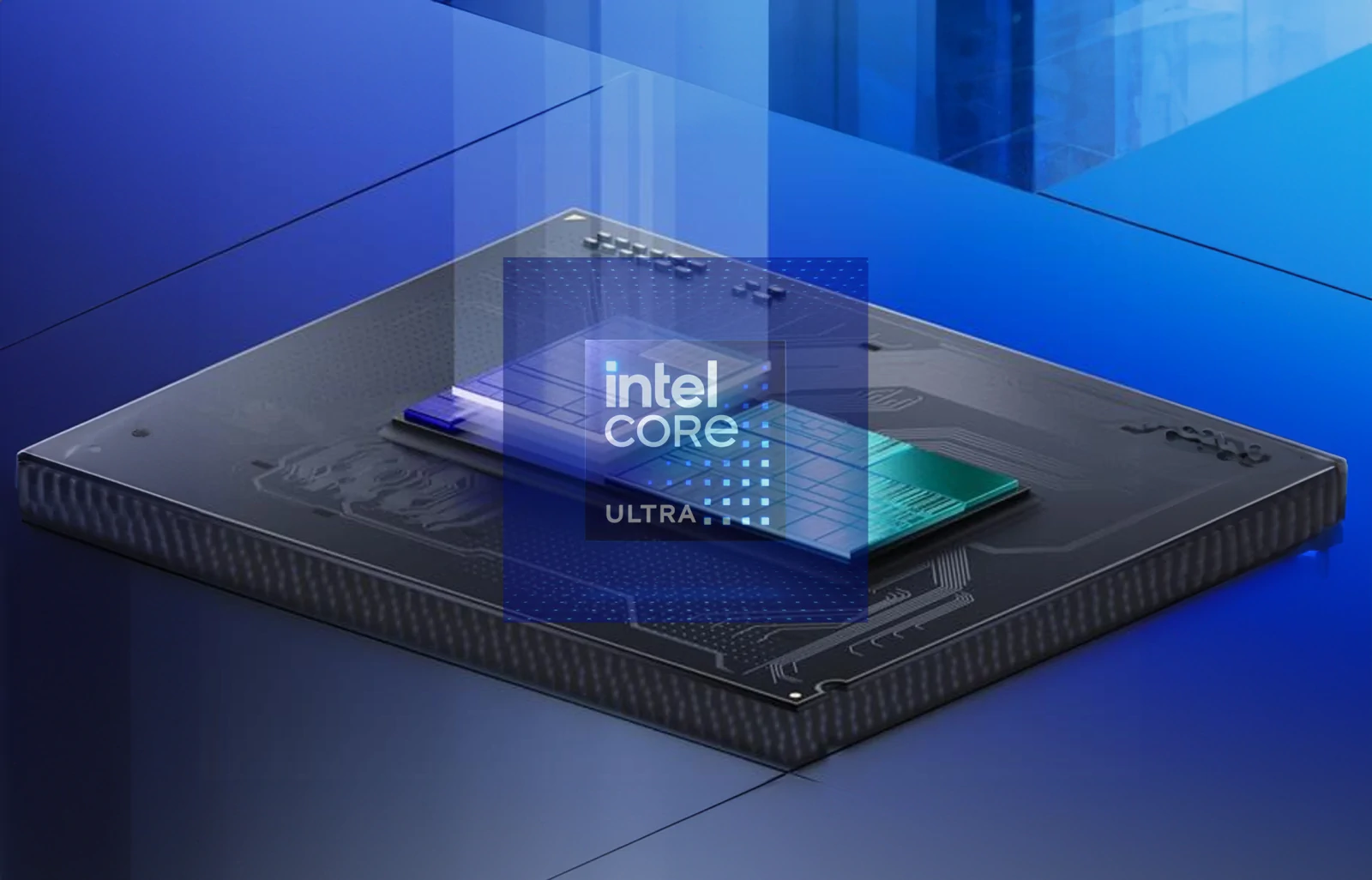 Intel NPU die with Core Ultra logo 2