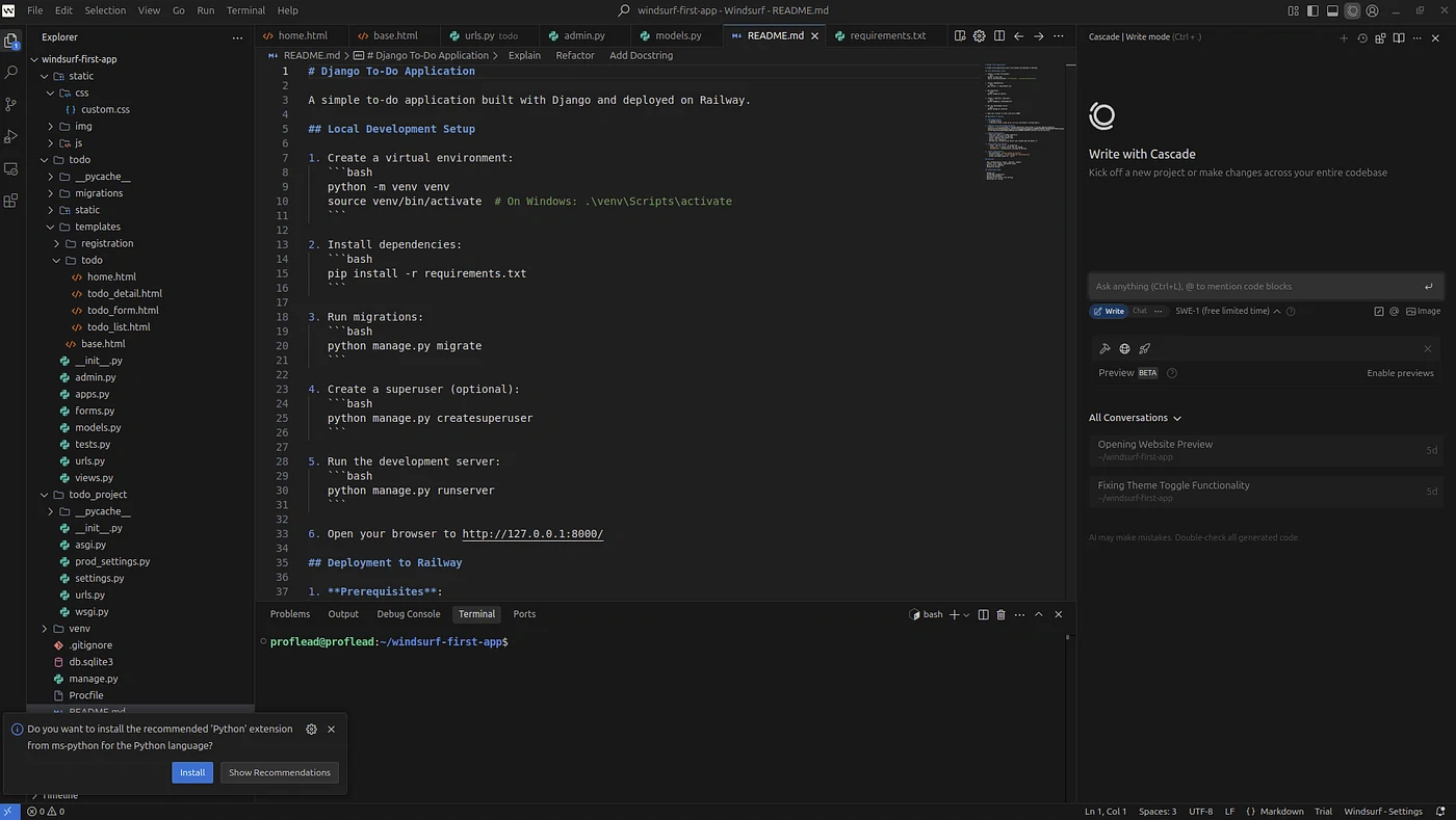 Los mejores editores de código y texto para Windows, Mac y Linux 37 Windsurf