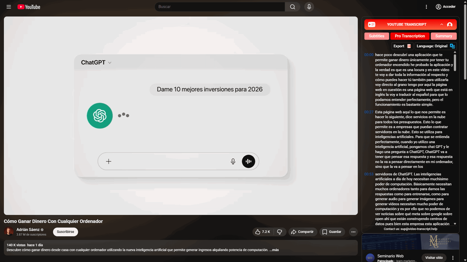 Las mejores herramientas gratis para transcribir videos de YouTube 40 Youtube Transcript Chrome Web Store 2