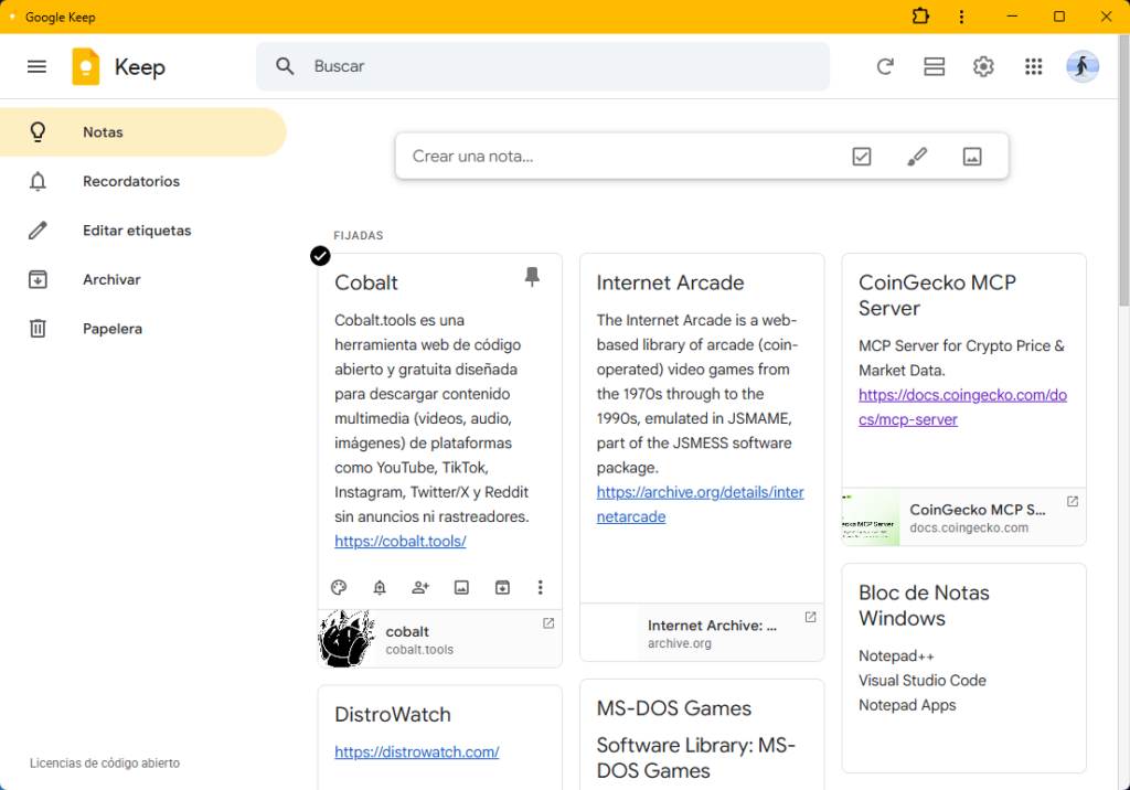 Cómo instalar Google Keep en Windows