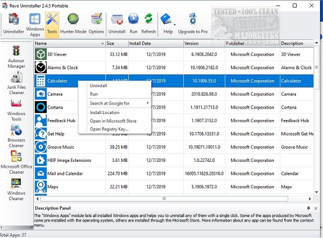 revo uninstaller majorgeeks