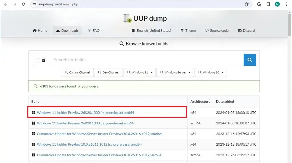 uup dump windows 11 insider preview