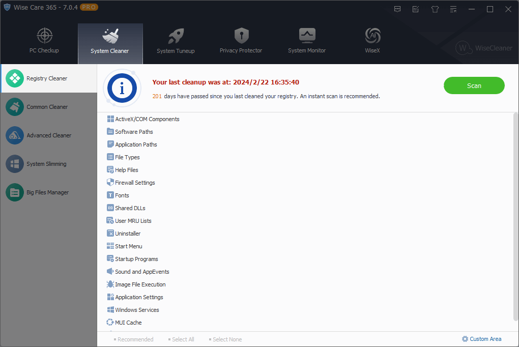 w365 registry cleaner