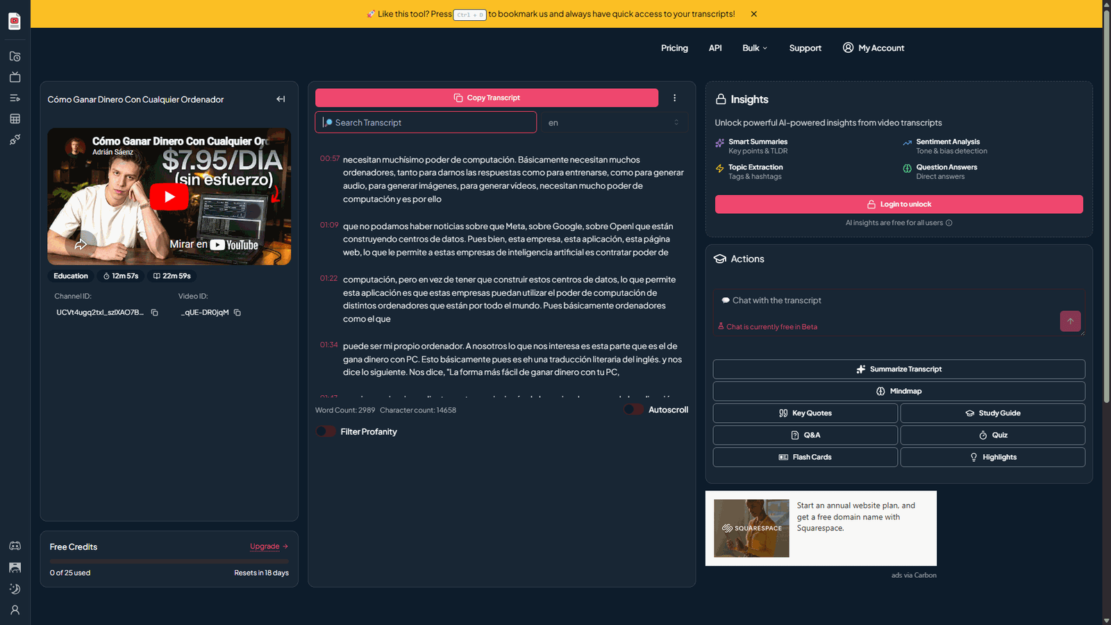 Las mejores herramientas gratis para transcribir videos de YouTube 37 youtube transcript.io
