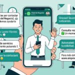Chatbot para WhatsApp atendiendo clientes automáticamente en una empresa pequeña