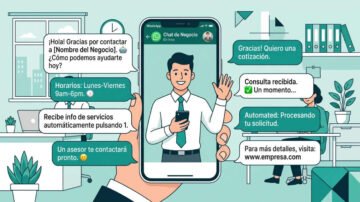 Chatbot para WhatsApp atendiendo clientes automáticamente en una empresa pequeña