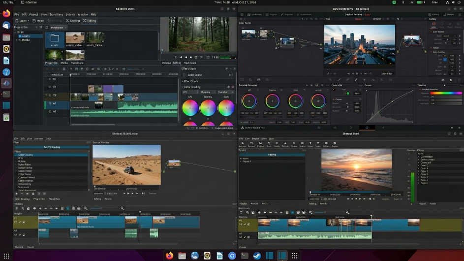 Los mejores editores de video para Ubuntu en 2026 con interfaz de timeline y herramientas de edición