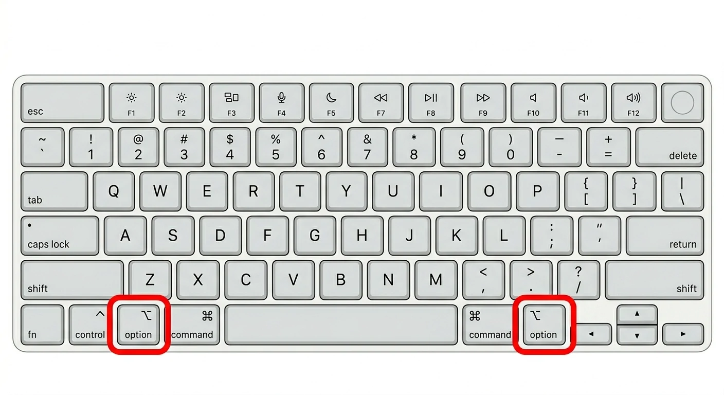 Guía de Códigos Alt: Cómo Escribir Caracteres Especiales en PC o Mac 37 OPTION