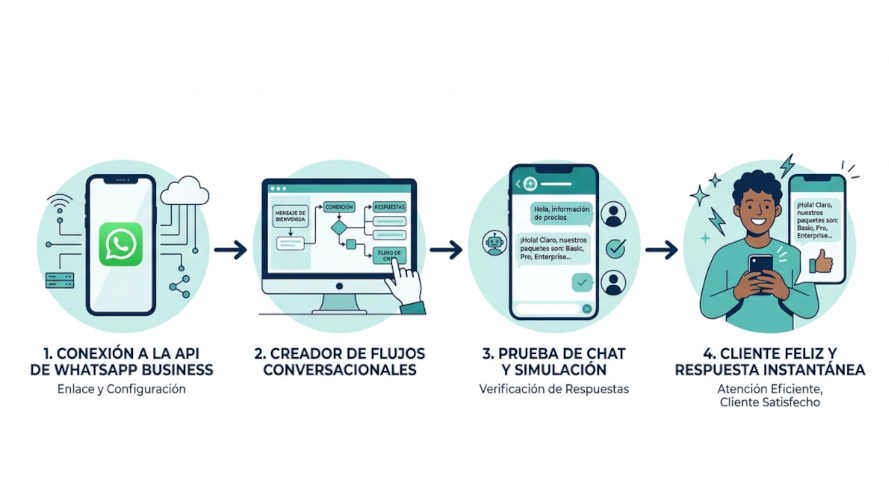 Proceso paso a paso para configurar un chatbot de WhatsApp en 48 horas sin conocimientos técnicos