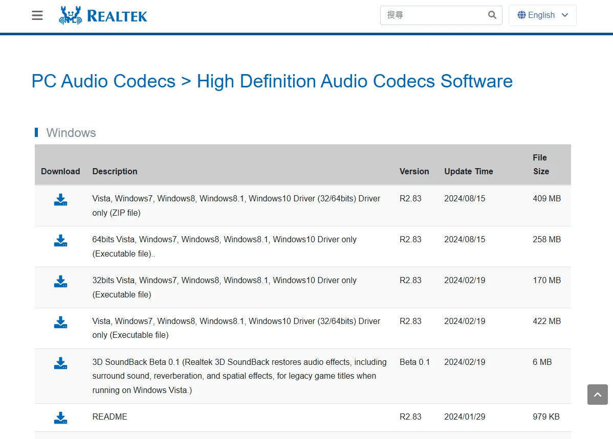 realtek audio 2 drivers