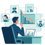 Reducir costos en una empresa con IA: Empresario reduciendo costos operativos con inteligencia artificial sin despedir personal