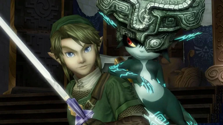 the legend of zelda twilight princess screenshot with link and midna