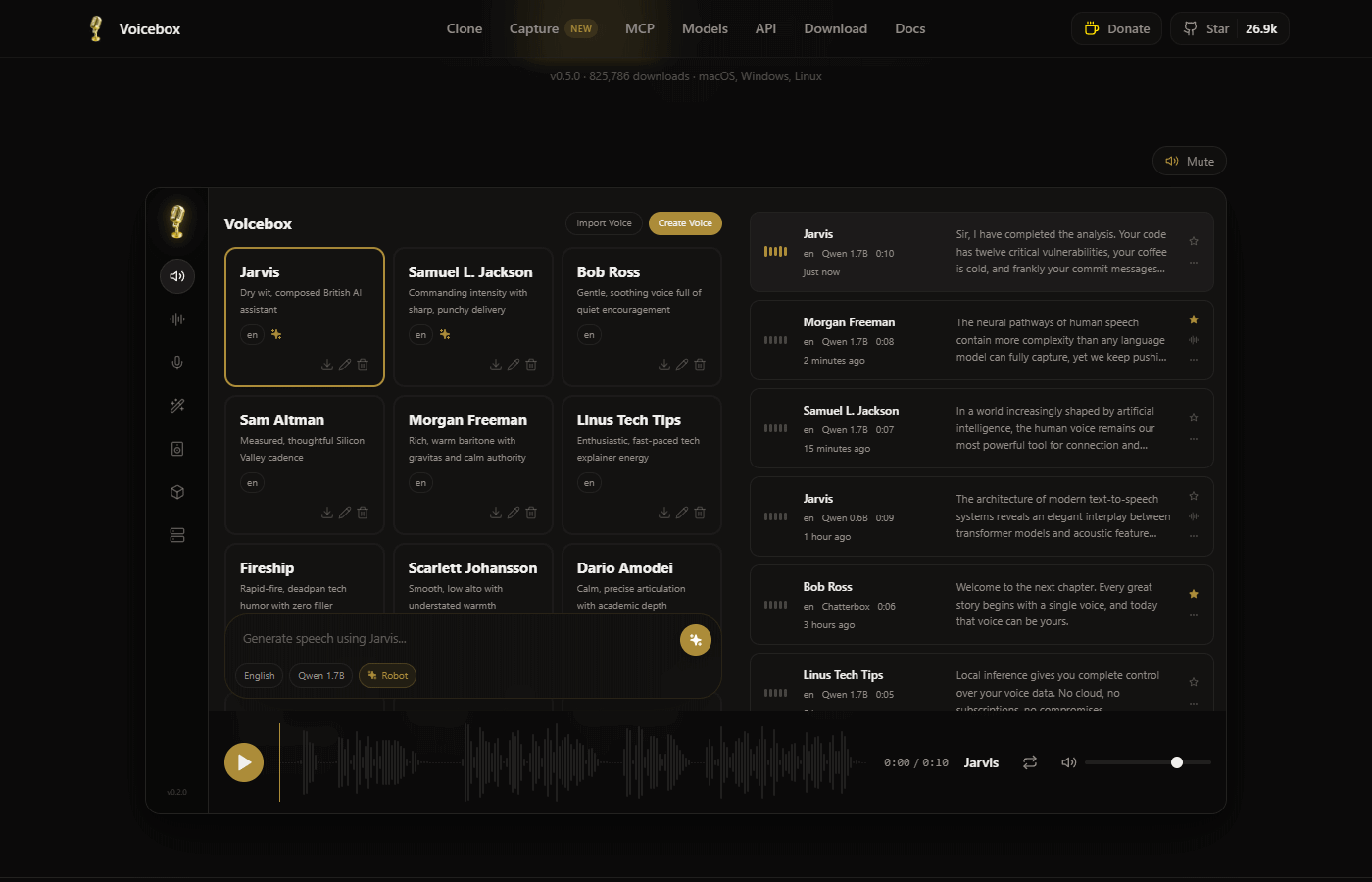 Voicebox: la alternativa gratuita y de código abierto a ElevenLabs 34 voicebox web