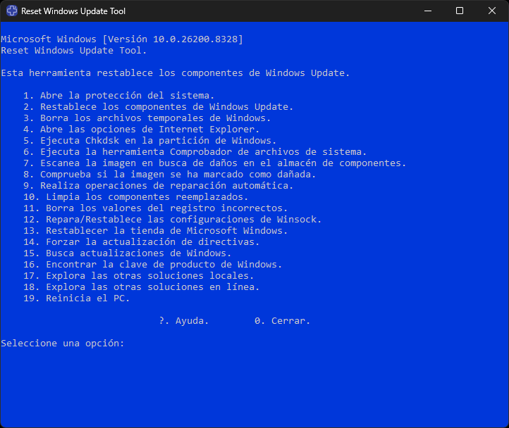 Cómo reparar Windows Update con Wureset