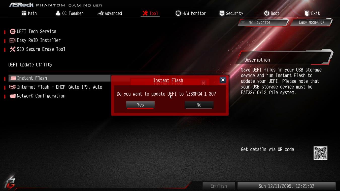 ASRock BIOS Update Confirm