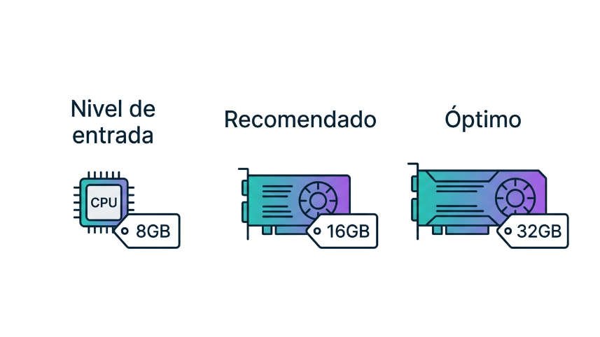 ¿Qué es Ollama y para qué sirve? Guía completa 2026 34 Qué es Ollama: comparativa de hardware mínimo, recomendado y óptimo para ejecutar Ollama en PC o laptop