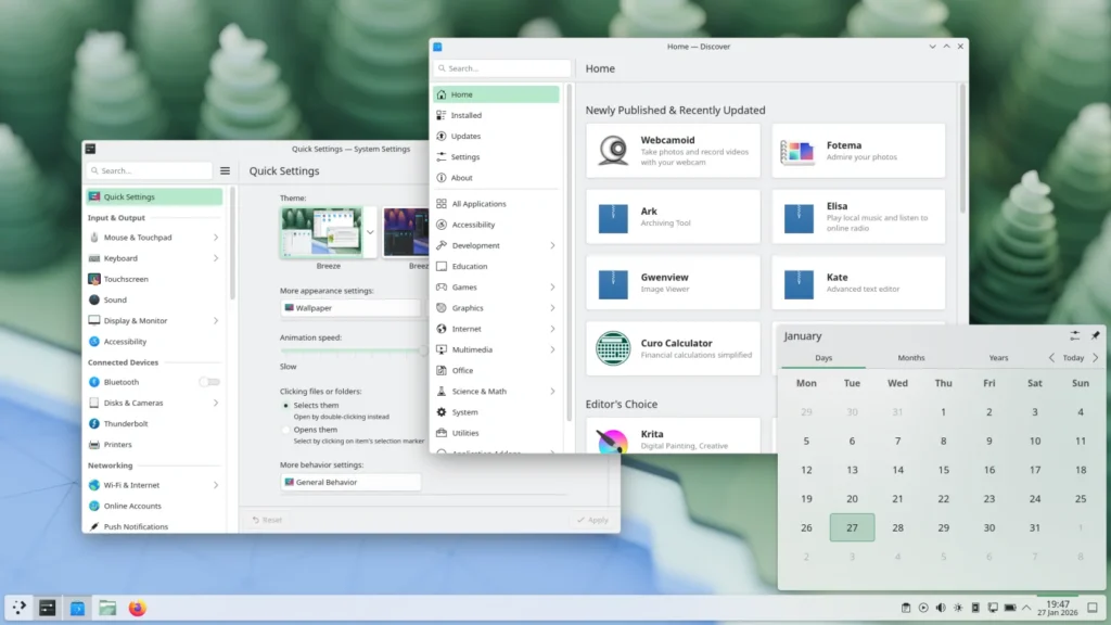 Los mejores entornos de escritorio Linux en 2026 34 Los mejores entornos de escritorio Linux - kde plasma