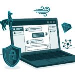 Qué es Ollama: laptop ejecutando modelos de IA locales con Ollama y escudo de privacidad