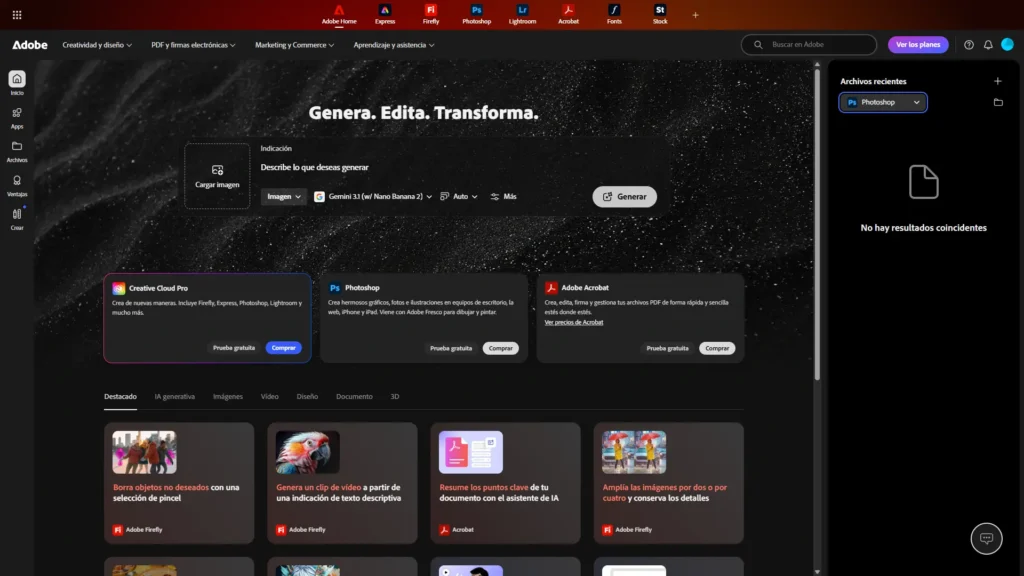 Qué es Canva, para qué sirve y cómo empezar a usarlo 45 Comparativa visual de la interfaz de Adobe Express frente a las herramientas de diseño de Canva
