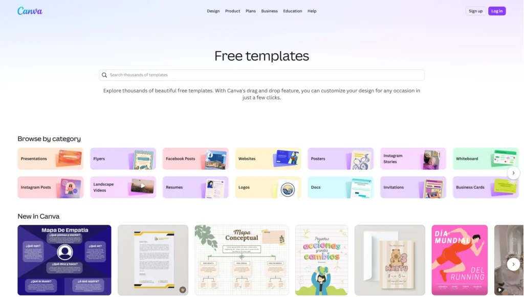 Las mejores webs para descargar plantillas gratis en 2026 34 canva