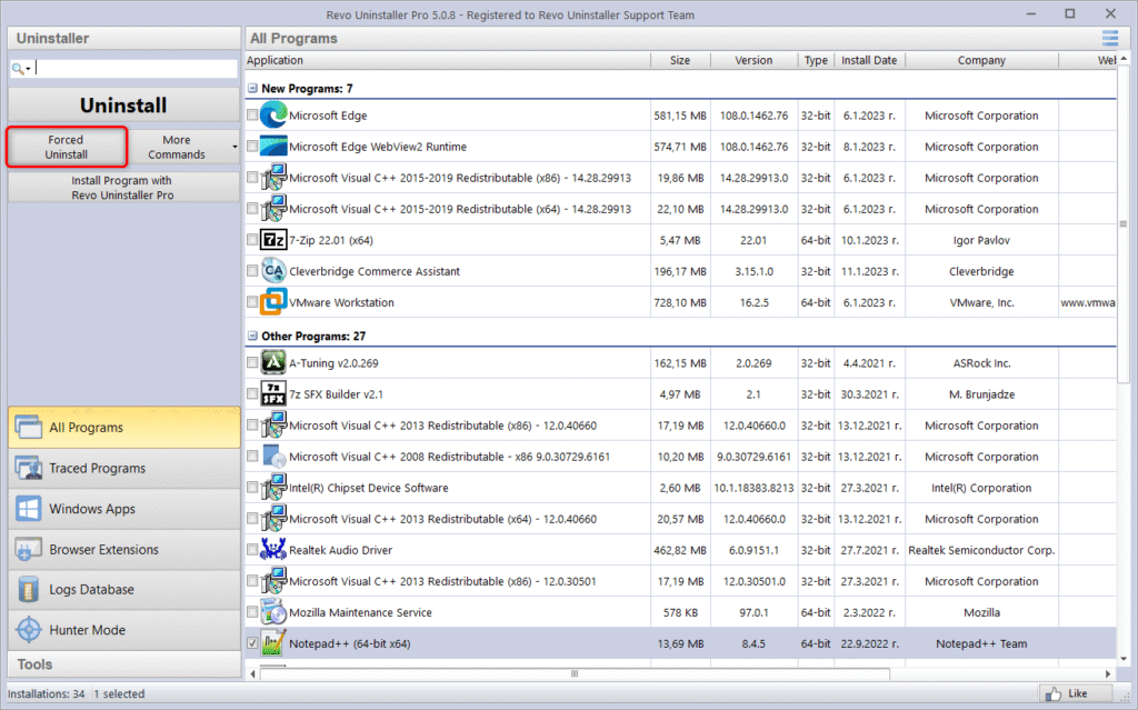 how to use forced uninstall 01