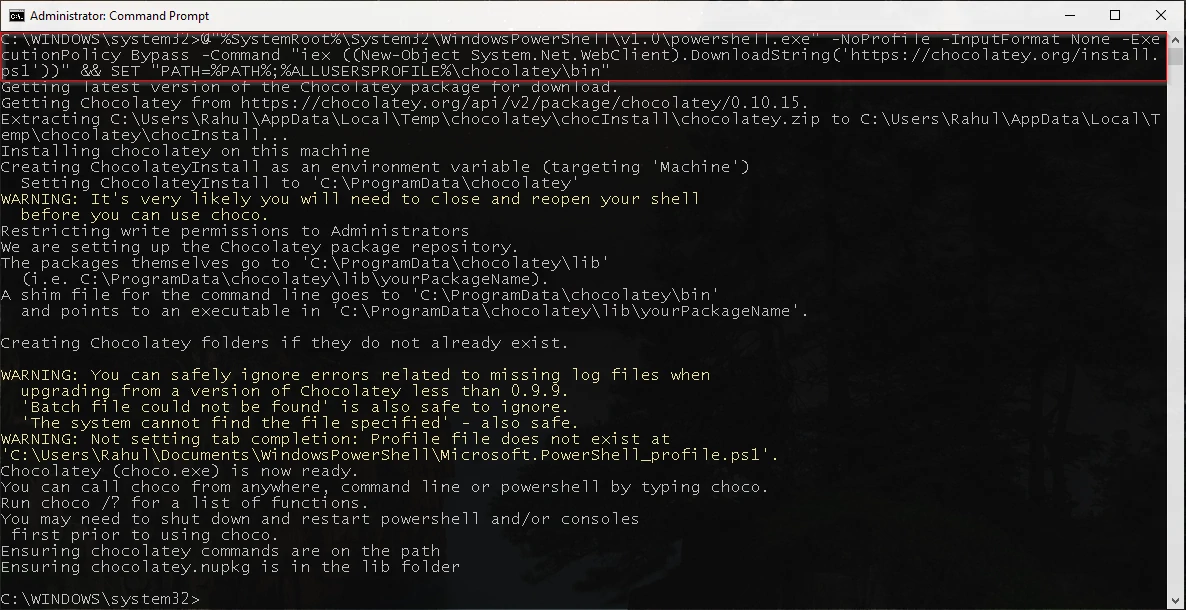 Cómo instalar programas desde la terminal de Windows con Chocolatey 37 install chocolatey through command prompt