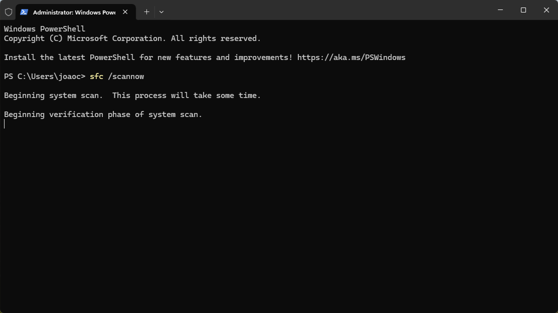6 comandos de PowerShell que solucionan los errores más comunes de Windows 11 40 sfc scannow