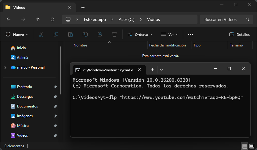 simbolo sistema en carpeta explorador windows