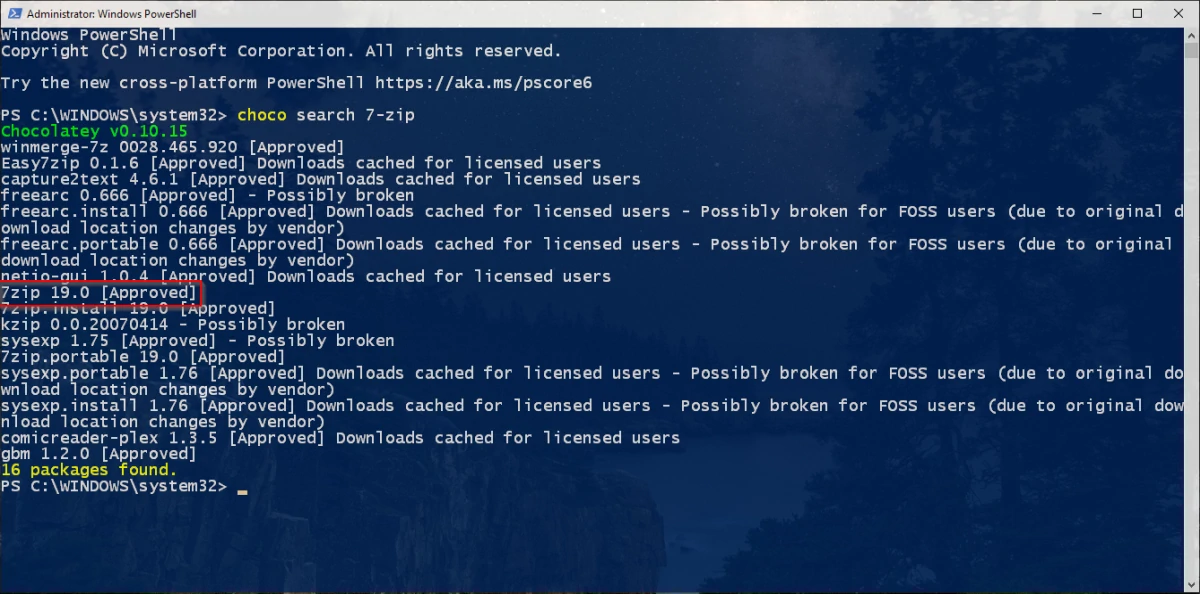 Cómo instalar programas desde la terminal de Windows con Chocolatey 41 use the chocolatey search for particular package