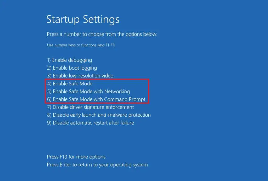 windows 11 safe mode types