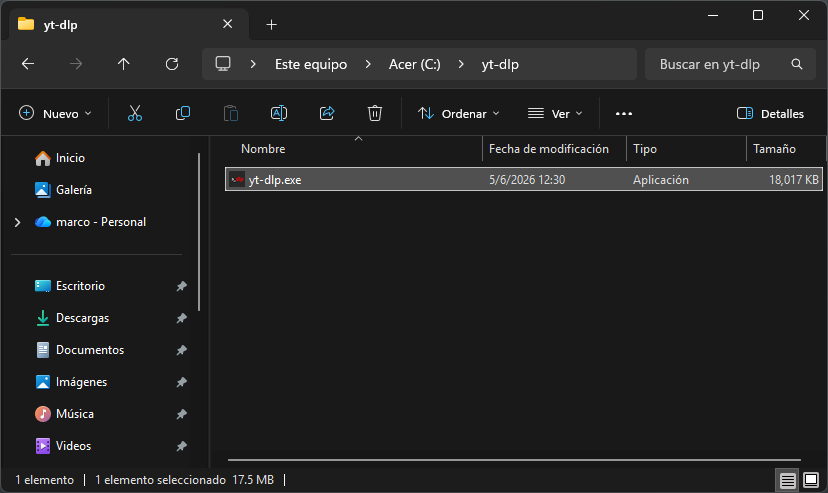 yt dlp folder