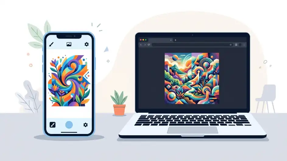Las Mejores Plataformas Web para Crear Imágenes con IA Gratis (Sin Instalar Apps) 34 Comparación entre usar apps móviles y plataformas web para crear imágenes con IA