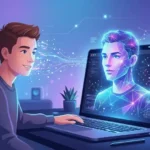 Persona creando su avatar digital con inteligencia artificial en Google Flow