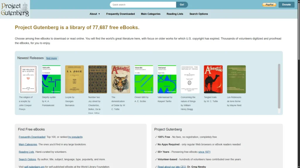 Dónde Descargar Libros Gratis en Español: Las 9 Mejores Páginas 42 gutenberg
