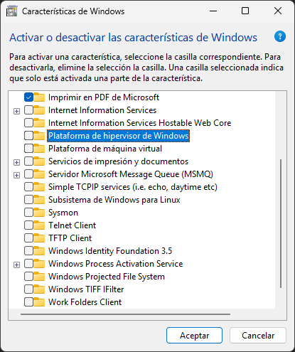 Megaguía: Cómo optimizar tu PC gaming desactivando servicios de Windows 11 36 hyper v