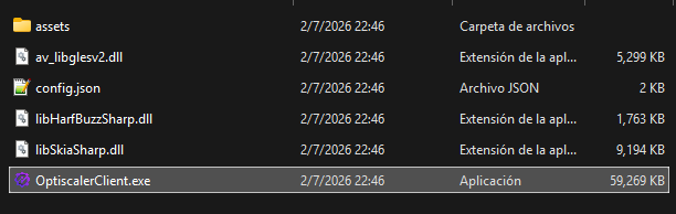 Cómo instalar OptiScaler fácilmente y con un par de clics 37 opti client folder