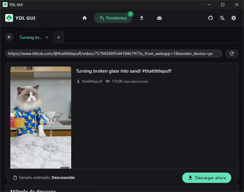 Cómo descargar videos de TikTok sin marca de agua: 7 métodos que sí funcionan 45 tiktok ydl gui