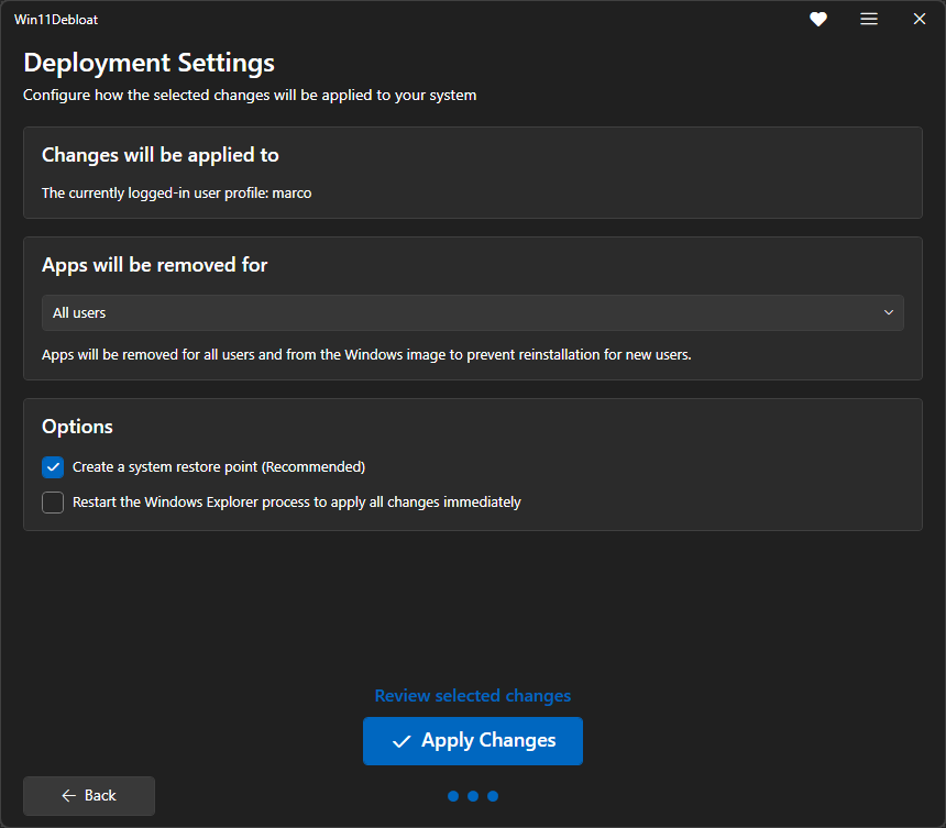 Megaguía: Cómo optimizar tu PC gaming desactivando servicios de Windows 11 47 win11debloat2