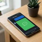 Celular Android mostrando activación de WhatsApp en Gemini