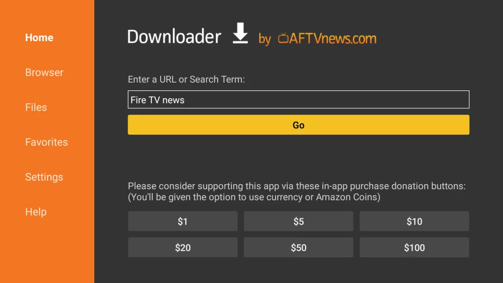 Downloader with a Search Term Entered
