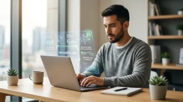 Inteligencia Artificial para Emprendedores: Guía Completa para Emprender en 2026 36 Inteligencia artificial para emprendedores: emprendedor usando inteligencia artificial para gestionar su negocio