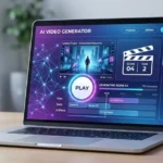 Generador de video con IA mostrando interfaz de creación en 2026