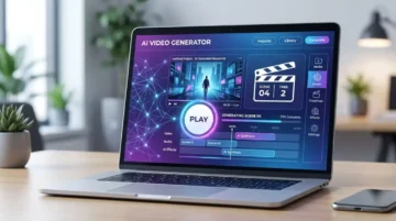 Generador de video con IA mostrando interfaz de creación en 2026