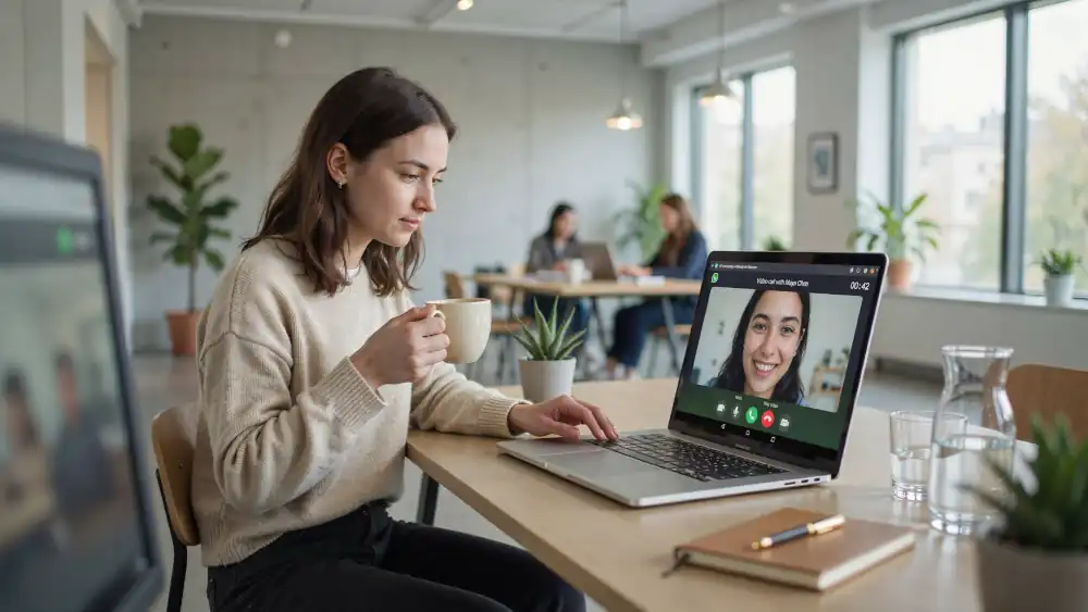 Videollamada realizada directamente desde WhatsApp Web