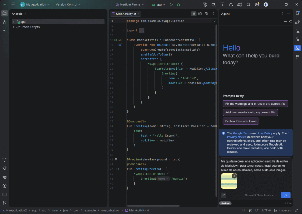 Cómo crear una app Android con Gemini en menos de 1 hora 55 gemini21