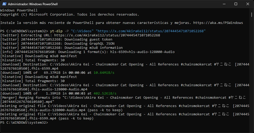 Cómo descargar vídeos de Twitter (X) gratis en PC y móvil 45 yt dlp x 2